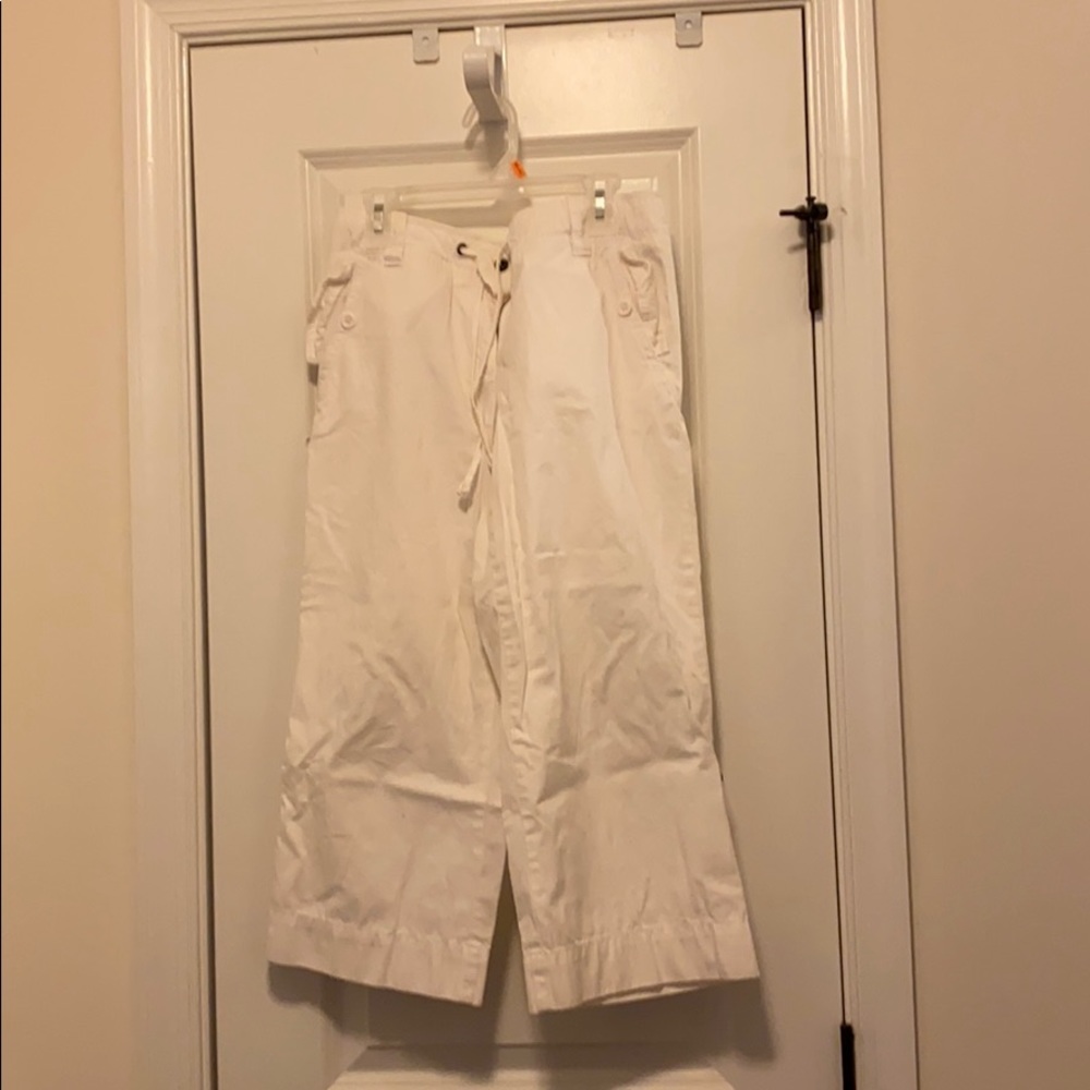 JCrew white Capri pants